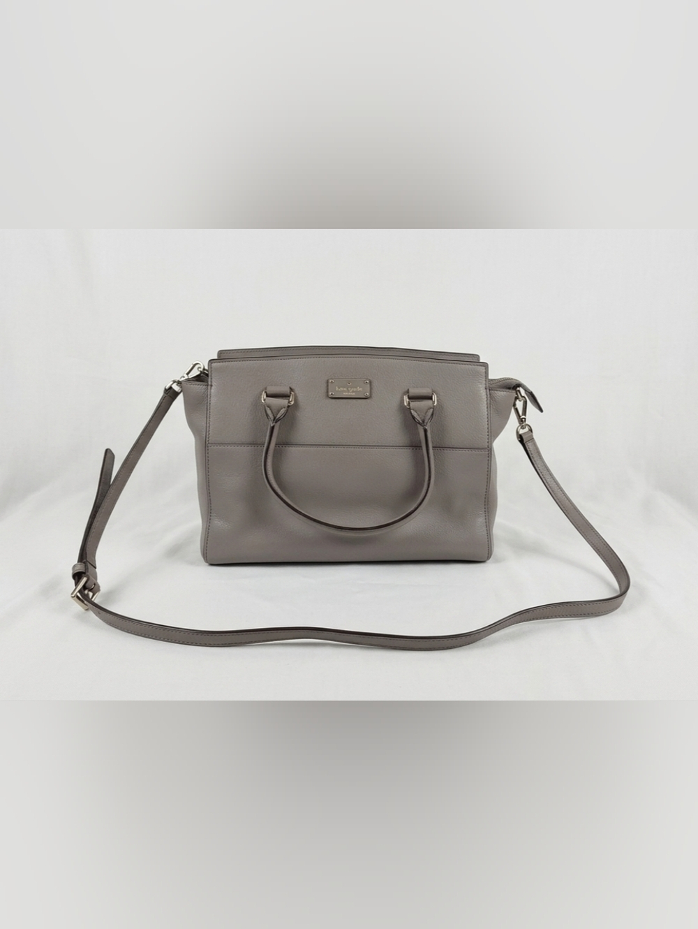 Kate Spade Gray Leather Satchel - Sleek Women's Handbag